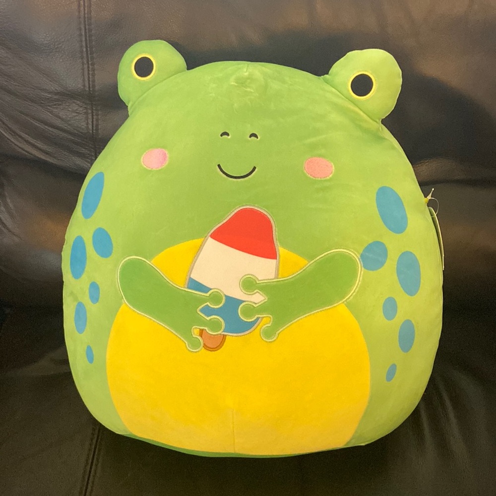 Squishmallow Limell The Frog Plush Toy Green 16 Inches Large Summer Kellytoys